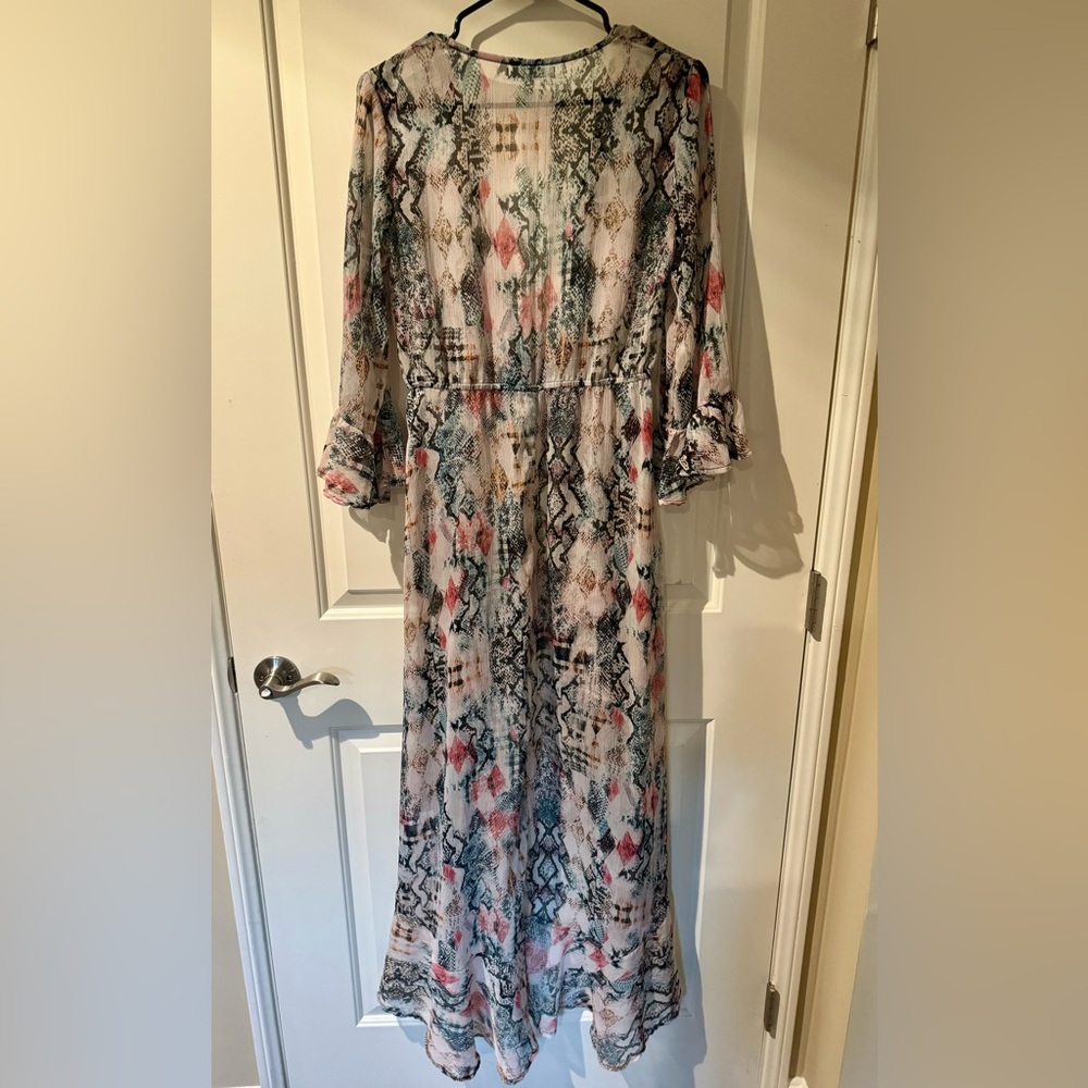 Flowy Multicolor Maxi Cover Up - Picture 4 of 7